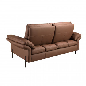 RAVELTA prémium bőr kanapé - 3 személyes - barna
