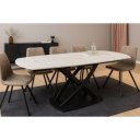 INCEPTION exkluzív kerámia étkezőasztal - 130-190cm - fehér