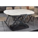 INCEPTION exkluzív kerámia étkezőasztal - 130-190cm - fehér