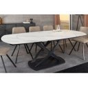 INCEPTION exkluzív kerámia étkezőasztal - 130-190cm - fehér