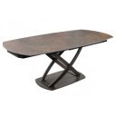 INCEPTION exkluzív kerámia étkezőasztal - 130-190cm - rozsda