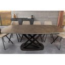 INCEPTION exkluzív kerámia étkezőasztal - 130-190cm - rozsda