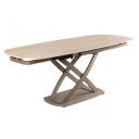 INCEPTION exkluzív kerámia étkezőasztal - 130-190cm - travertin