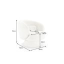 BOCCA NOVA design bouclé fotel - taupe