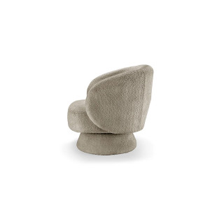 BOCCA NOVA design bouclé fotel - taupe