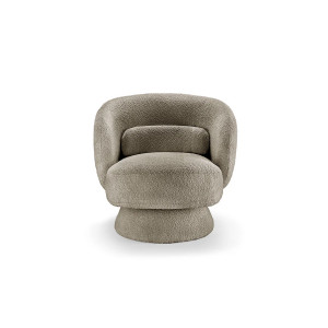 BOCCA NOVA design bouclé fotel - taupe