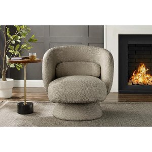 BOCCA NOVA design bouclé fotel - taupe