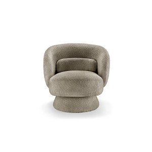 BOCCA NOVA design bouclé fotel - taupe