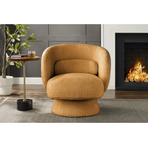BOCCA NOVA design bouclé fotel - sárga