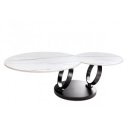 DANCING RINGS exkluzív kerámia dohányzóasztal - fehér