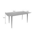 MILANO design kerámia étkezőasztal - 160/180cm - antracit