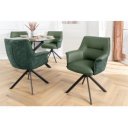 LEGRAND prémium bőr/szövet szék - zöld