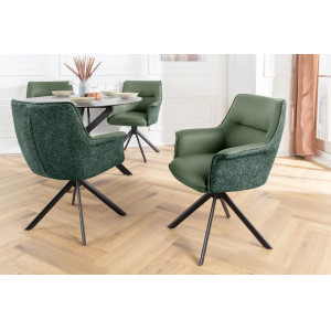 LEGRAND prémium bőr/szövet szék - zöld