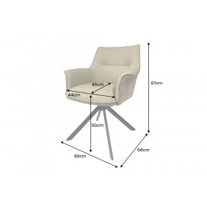 LEGRAND prémium bőr/szövet szék - zöld