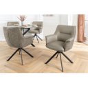 LEGRAND prémium bőr/szövet szék - taupe