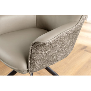 LEGRAND prémium bőr/szövet szék - taupe