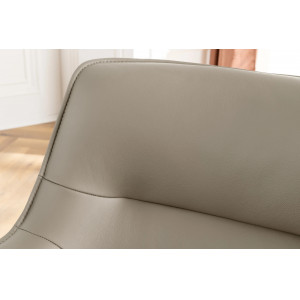 LEGRAND prémium bőr/szövet szék - taupe