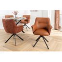 LEGRAND prémium bőr/szövet szék - barna