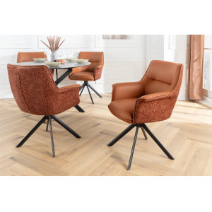 LEGRAND prémium bőr/szövet szék - barna