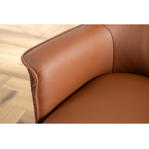 LEGRAND prémium bőr/szövet szék - barna