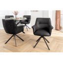 LEGRAND prémium bőr/szövet szék - fekete