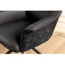 LEGRAND prémium bőr/szövet szék - fekete