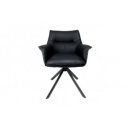 LEGRAND prémium bőr/szövet szék - fekete