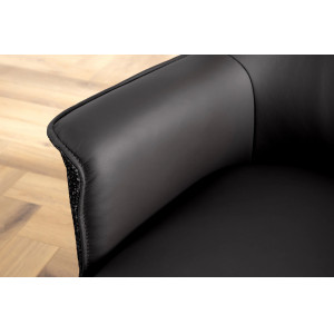 LEGRAND prémium bőr/szövet szék - fekete