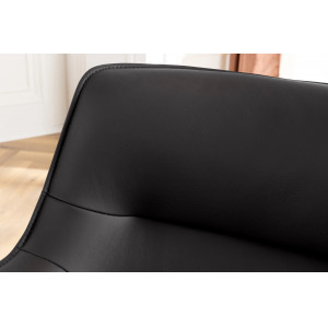 LEGRAND prémium bőr/szövet szék - fekete