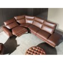 TOVARA prémium bőr relax sarokkanapé - jobbos