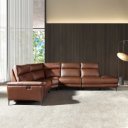 TOVARA prémium bőr relax sarokkanapé - jobbos