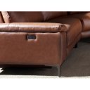 TOVARA prémium bőr relax sarokkanapé - jobbos