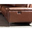 TOVARA prémium bőr relax sarokkanapé - balos