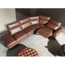 TOVARA prémium bőr relax sarokkanapé - balos