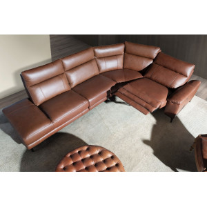 TOVARA prémium bőr relax sarokkanapé - balos Angel Cerdá