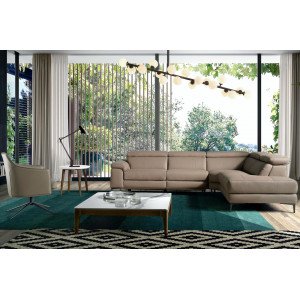 TALISMA prémium bőr relax sarokkanapé- taupe - jobbos Angel Cerdá