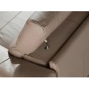 TALISMA prémium bőr relax sarokkanapé- taupe - balos