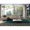 TALISMA prémium bőr relax sarokkanapé- taupe - balos