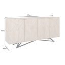 METROPOLITAN modern mangófa komód - 170cm