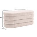 VOGUE design bársony ülőpad - több színben