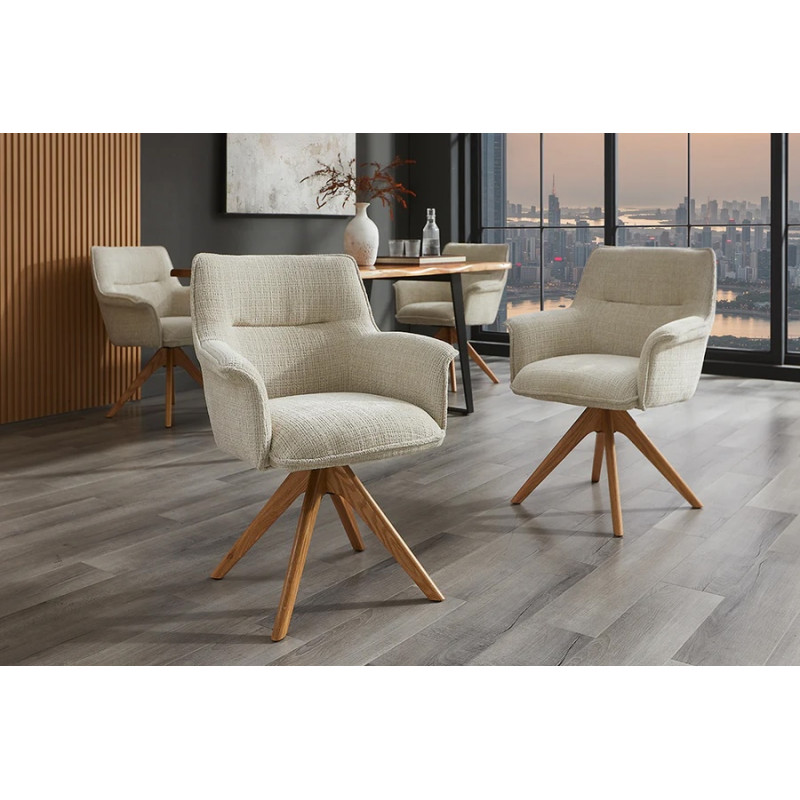 LE GRAND exkluzív forgatható szék - beige