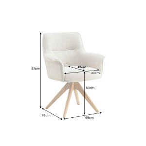 LE GRAND exkluzív forgatható szék - beige