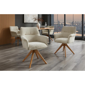 LE GRAND exkluzív forgatható szék - beige INVICTA