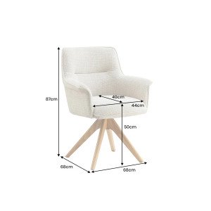 LE GRAND exkluzív forgatható szék - beige
