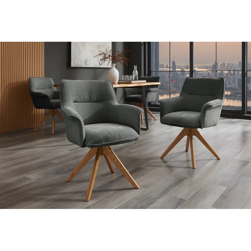 LE GRAND exkluzív forgatható szék - szürke