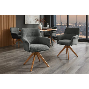 LE GRAND exkluzív forgatható szék - szürke INVICTA