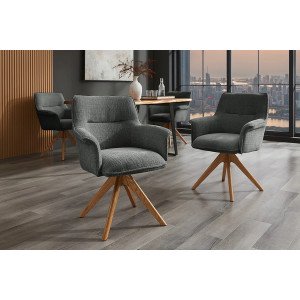 LE GRAND exkluzív forgatható szék - szürke INVICTA