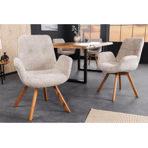 BALTIC modern forgatható szék - beige INVICTA