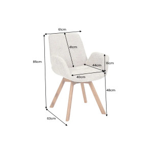 BALTIC modern forgatható szék - beige