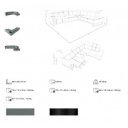 MINERVA prémium bőr relax sarokkanapé- türkiz - jobbos